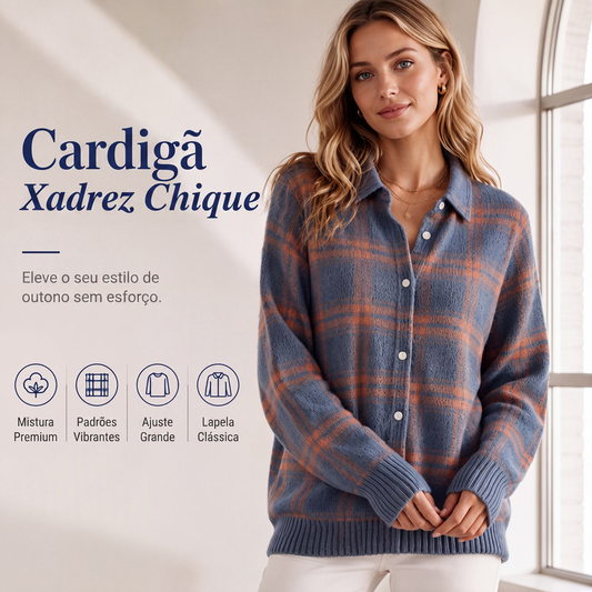 🍂 Trendy Keuze ✨ Dames Casual Geruite Knoop-Cardigan 🧥 Zachte Comfort, Tijdloos Ruitpatroon & Veelzijdige Stijl