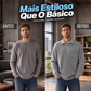 Suéter casual masculino canelado com zíper meio comprido