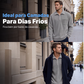 Suéter casual masculino canelado com zíper meio comprido