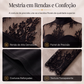 Vestido longo manga longa com detalhe em renda para mulher