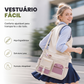 Bolsa Tote de Lona com Múltiplos Bolsos e Grande Capacidade