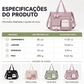 Bolsa Tote de Lona com Múltiplos Bolsos e Grande Capacidade