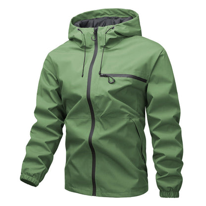 ✨ Estilo Outdoor ✨ Casaco Masculino Desportivo Liso 🧥 Corte Confortável, Design Leve & Visual Casual Versátil