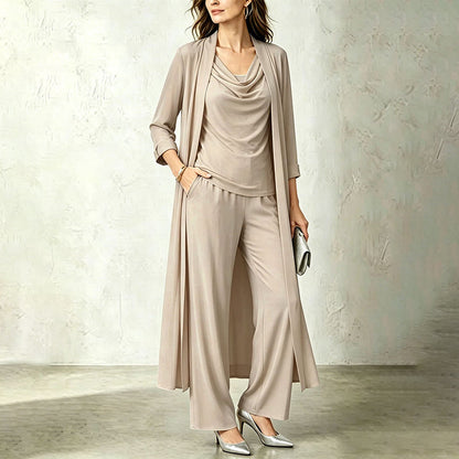 ✨ Conjunto Feminino de 3 Peças 👚 Estilo Casual & Elegante, Combinação Versátil e Confortável para o Dia a Dia