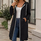 🍂 PREPARAÇÃO PARA O INVERNO 🧥 Jaqueta Feminina Alongada com Capuz e Zíper ✨ Visual Elegante, Conforto Quente & Estilo Versátil