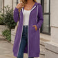 🍂 PREPARAÇÃO PARA O INVERNO 🧥 Jaqueta Feminina Alongada com Capuz e Zíper ✨ Visual Elegante, Conforto Quente & Estilo Versátil