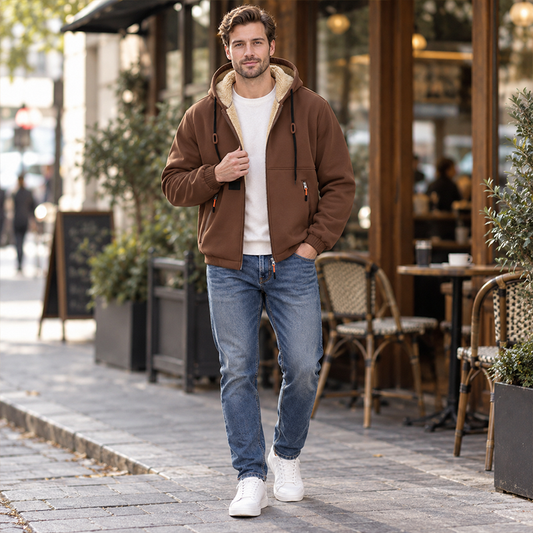🔥 OFERTA LIMITADA 🧥 Moletom Masculino com Zíper e Capuz ✨ Aquecimento Confortável, Estilo Casual & Uso Diário