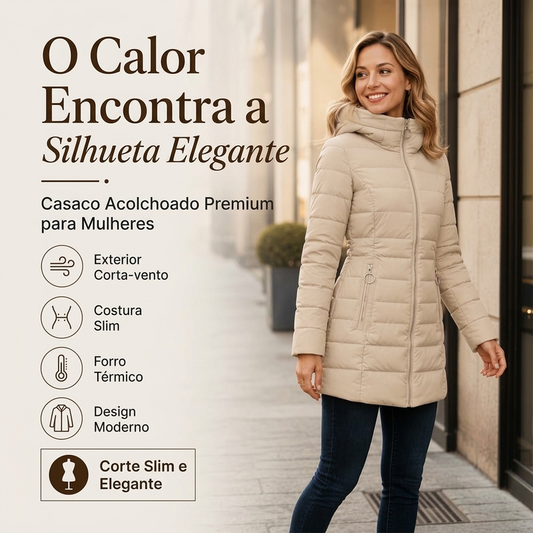 ❄️ PREPARAÇÃO PARA O INVERNO 🧥 Casaco Feminino Térmico de Inverno com Capuz ✨ Quente, Confortável & Perfeito para Dias Frios