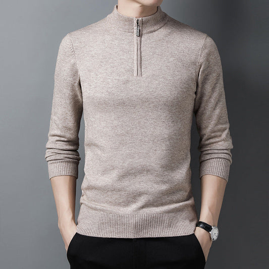 🍂 PREPARAÇÃO PARA O INVERNO 👕 Camisola Masculina de Gola Média Alta ✨ Estilo Sofisticado, Conforto Quente & Visual Moderno