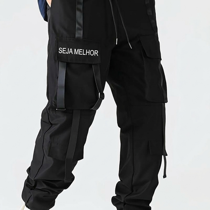 🛍️ PROMOÇÃO ESPECIAL 👖 Calças Cargo Masculinas de Corte Largo ✨ Estilo Urbano, Conforto Diário & Design Funcional
