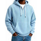 🍂 PREPARAÇÃO PARA O INVERNO 👕 Sweatshirt Masculina de Veludo Cotelê com Capuz e Meio Zíper ✨ Toque Premium, Conforto Quente & Estilo Casual