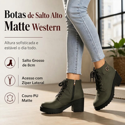 🛍️ OFERTA IMPERDÍVEL 👢 Botas de Tornozelo Femininas com Salto Grosso e Plataforma ✨ Visual Elegante, Conforto Diário & Estilo Moderno
