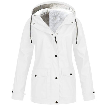 💎 Oferta Especial ✨ Casaco Feminino com Capuz – Corta-Vento, Quente & com Forro de Pelo Macio