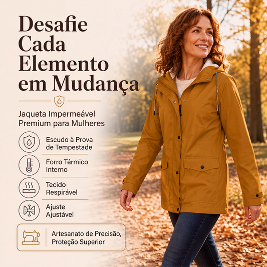 💎 Oferta Especial ✨ Casaco Feminino com Capuz – Corta-Vento, Quente & com Forro de Pelo Macio